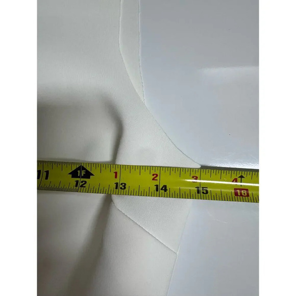 Marciano Mock Neck White Fit & Flare Dress Size Small Stretch Hoco - Picture 7 of 12